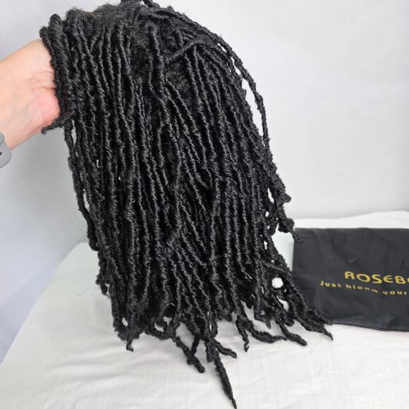 Short Bob Braided Dreadlock Wig Twist Short Black Wigs (1B)Nu Faux Locs Wigs - Picture 2 of 10